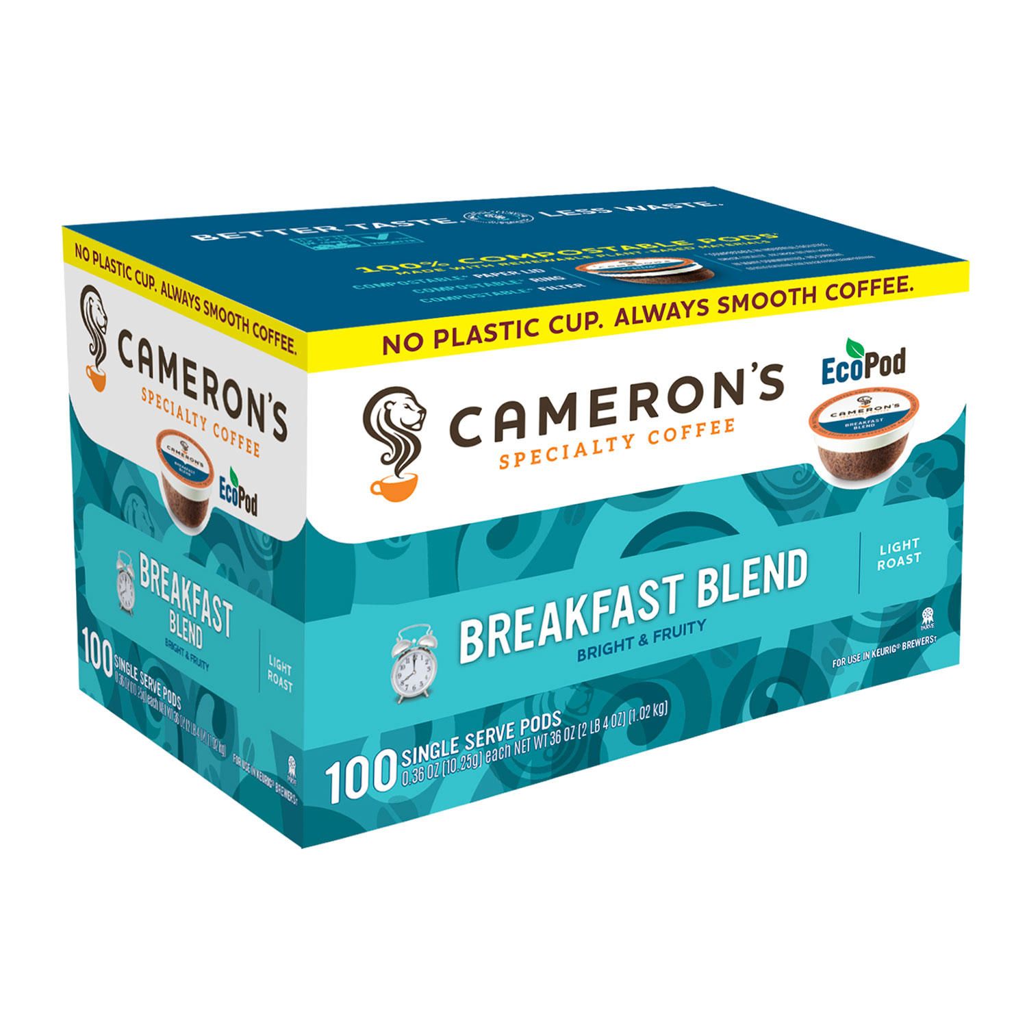 (image for) Cameron's Coffee Single-Serve Cups Breakfast Blend (100 ct.) - Click Image to Close
